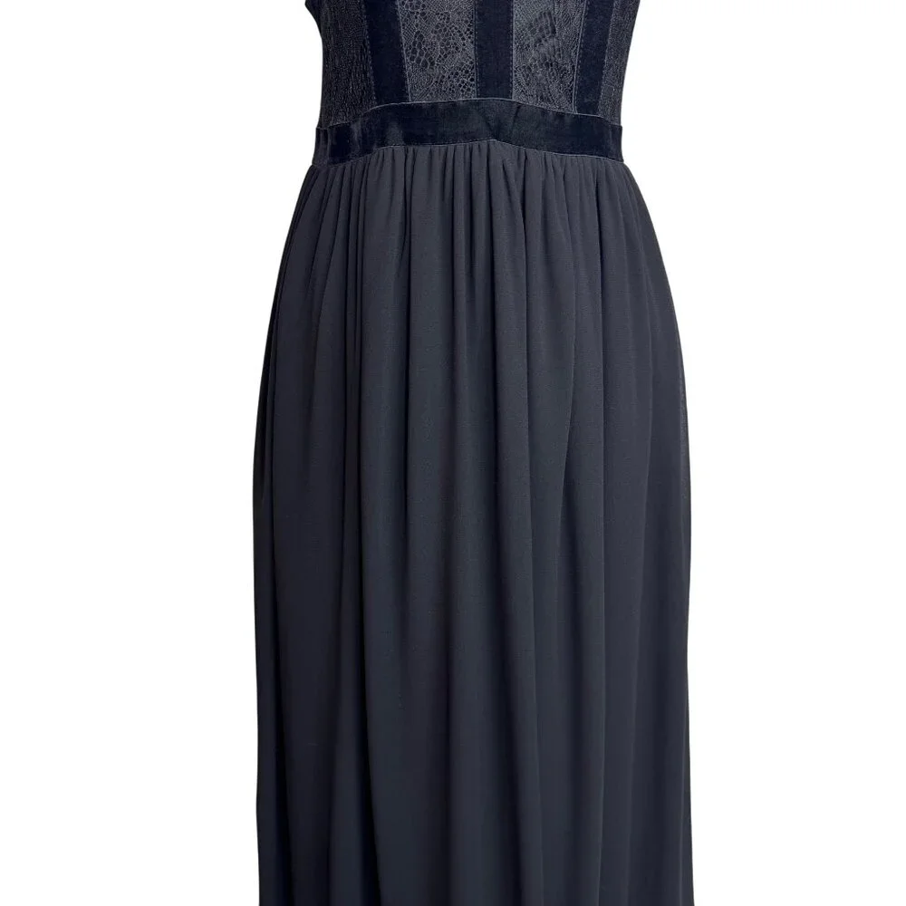 Miusol Whimsigoth Goth Dark Fairy Black Lace Maxi Dress Sz Sm - Picture 6 of 13